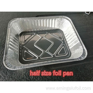 Disposable half size food aluminum foil pans